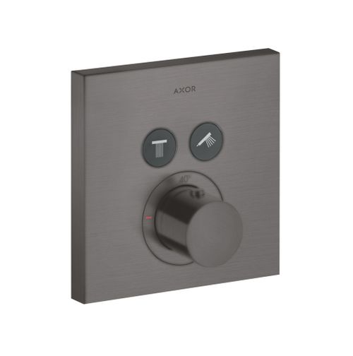 AXOR-HG-AXOR-ShowerSolutions-Thermostat-Unterputz-eckig-fuer-2-Verbraucher-Brushed-Black-Chrome-36715340 gallery number 1